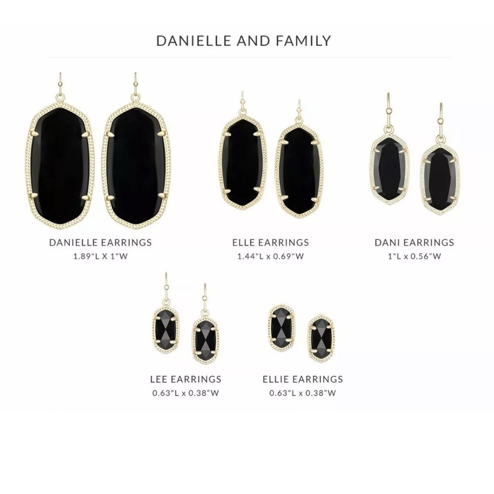 Black Earrings Set